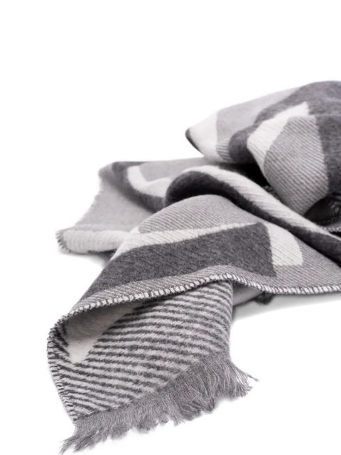 LOEWE logo fringed scarf - Grey - zdjęcie produktu nr 1