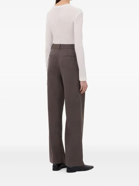 LouLou de Saison Tara pleated twill trousers - Brown