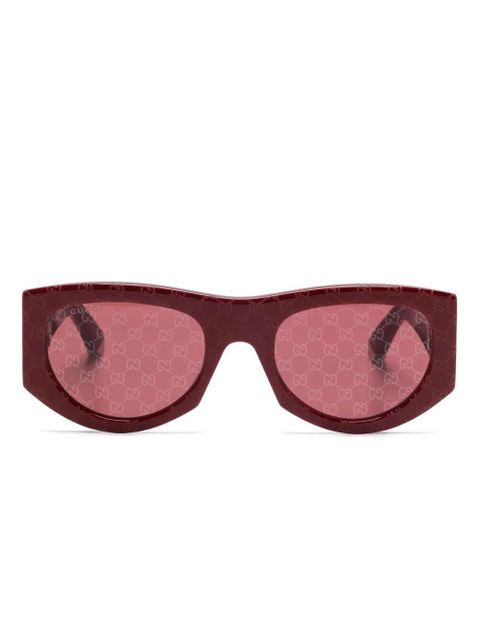 Gucci Eyewear geometric-frame sunglasses - Red - zdjęcie produktu nr 1