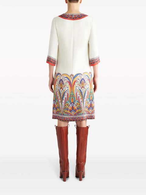 ETRO paisley-print cady dress - White