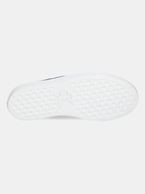 Calvin Klein Jeans trampki VULC FLATF JACQUARD AOP damskie kolor granatowy YW0YW01965