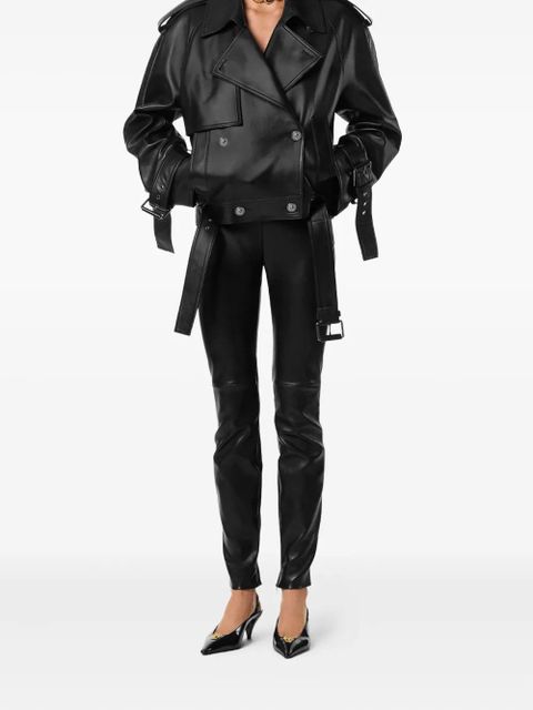 Versace leather panel trousers - Black - zdjęcie produktu nr 2