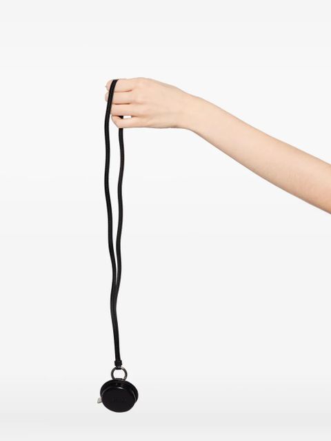 LEMAIRE molded tape leather necklace - Black - zdjęcie produktu nr 2