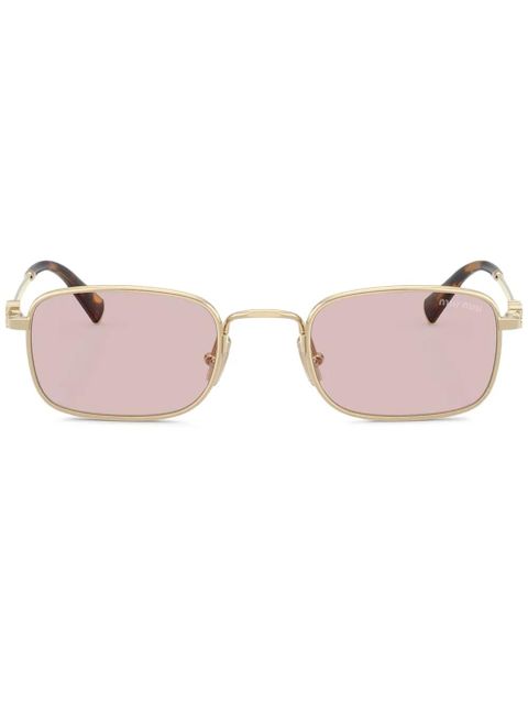 Miu Miu Eyewear rectangle-frame sunglasses - Gold - zdjęcie produktu nr 1