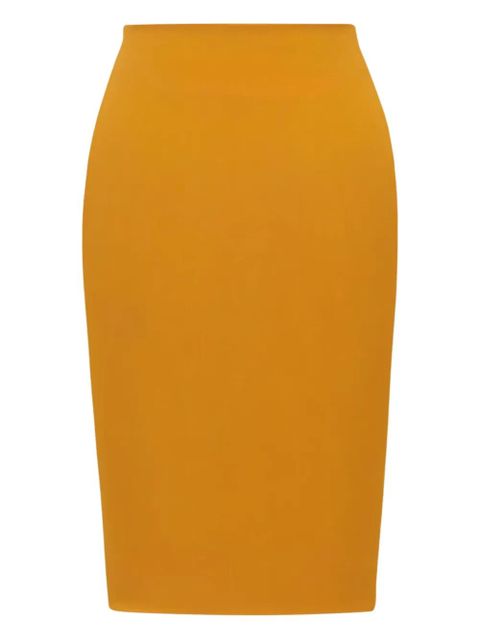 Saint Laurent concealed-pockets midi skirt - Orange - zdjęcie produktu nr 1
