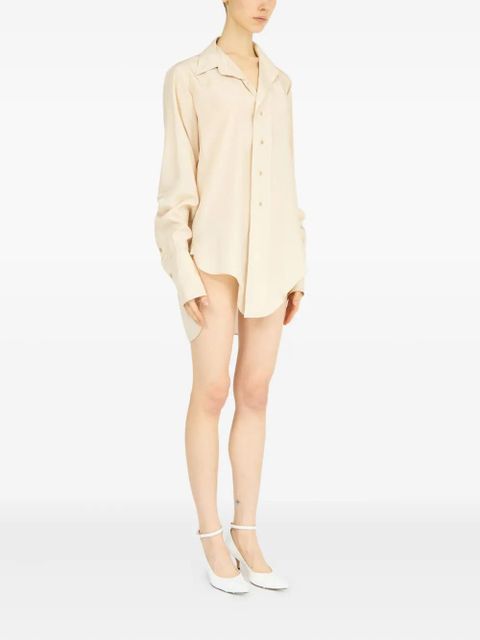 Maison Margiela dropped hem shirt - Neutrals