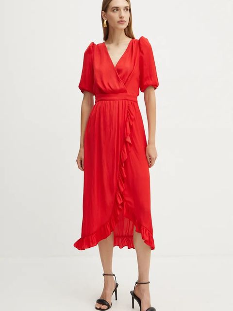 Morgan sukienka RIALY kolor czerwony maxi rozkloszowana RIALY - zdjęcie produktu nr 1