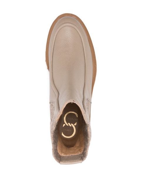 Casadei leather Chelsea boots - Neutrals