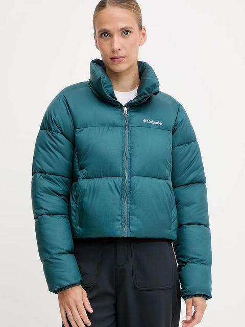 Columbia kurtka Puffect Colorblock kolor zielony zimowa 2088501 - zdjęcie produktu nr 1
