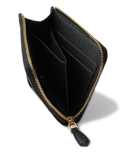 Prada small logo-triangle wallet - Black