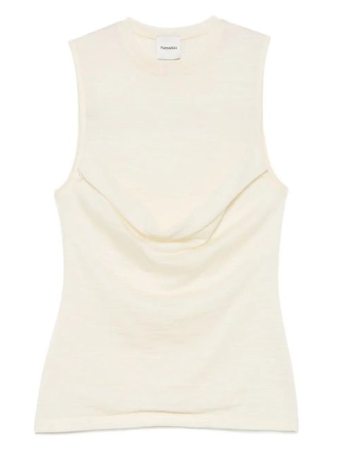 Nanushka cowl-neck sleeveless top - Neutrals - zdjęcie produktu nr 1