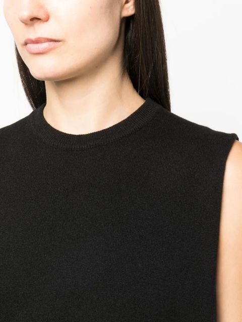 Jil Sander sleeveless cashmere top - Black