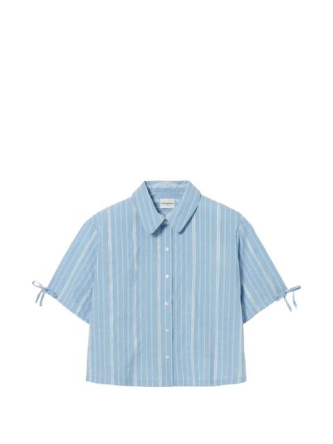 Claudie Pierlot striped tie-cuff shirt - Blue - zdjęcie produktu nr 1