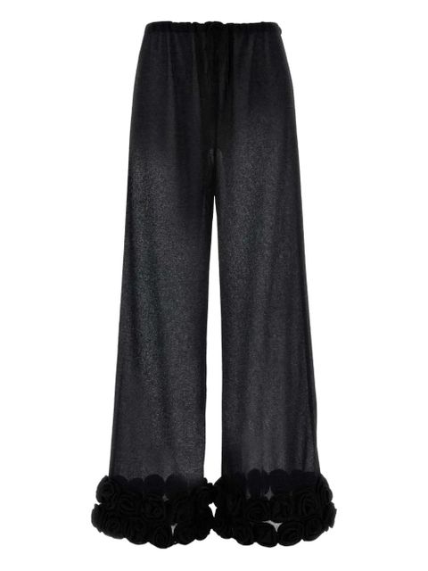 Oséree floral-appliqué trousers - Black - zdjęcie produktu nr 1