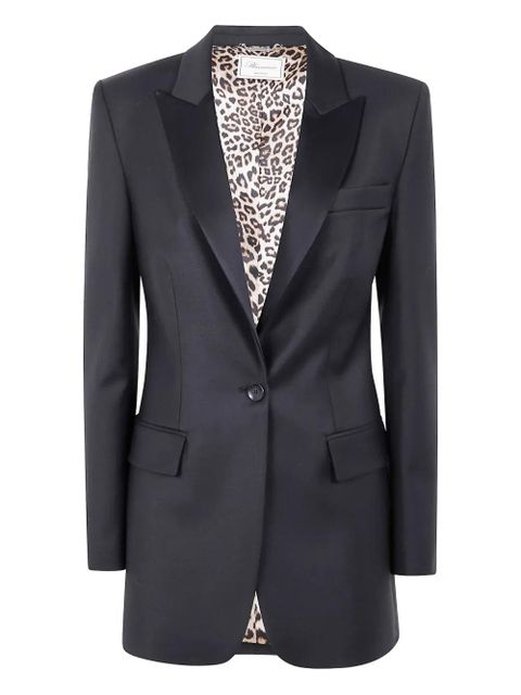 Blumarine satin single-breasted blazer - Black - zdjęcie produktu nr 1