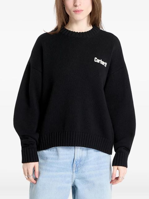 Carhartt WIP logo-detail heart-print sweater - Black