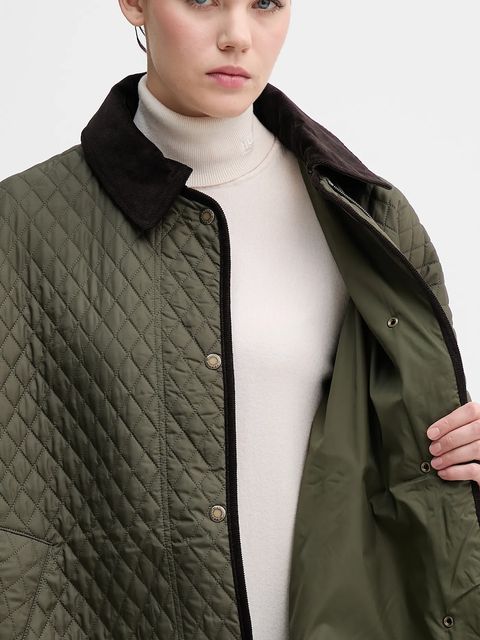 Barbour poncho OAKHAM kolor zielony przejściowa oversize LQU1857