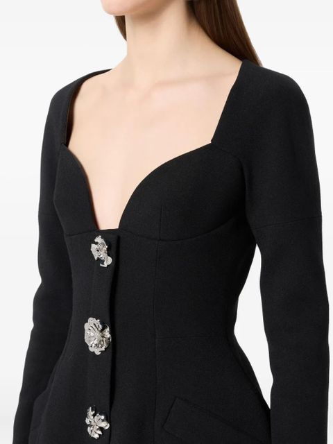 Blumarine jewel-embellished mini dress - Black