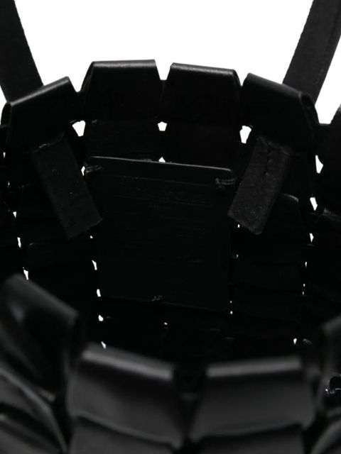 DRAGON DIFFUSION leather woven tote bag - Black