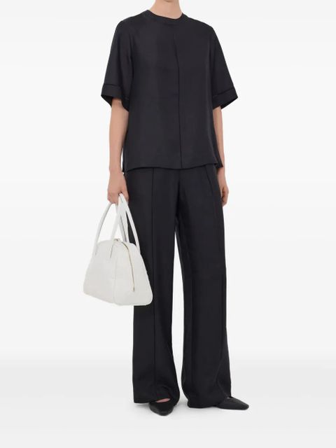 LouLou de Saison Havana lace-stitch silk top - Black