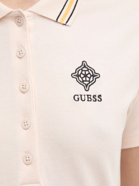 Guess polo SUZANNE damski kolor beżowy V5RP02 KCOK1