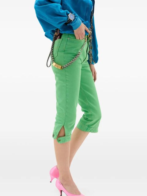 Versace cropped denim jeans - Green