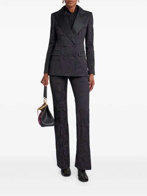 ETRO tonal-design jacquard trousers - Black - zdjęcie produktu nr 2