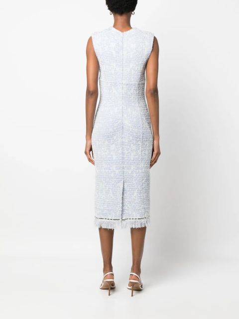 Givenchy 4G jacquard tweed dress - Blue