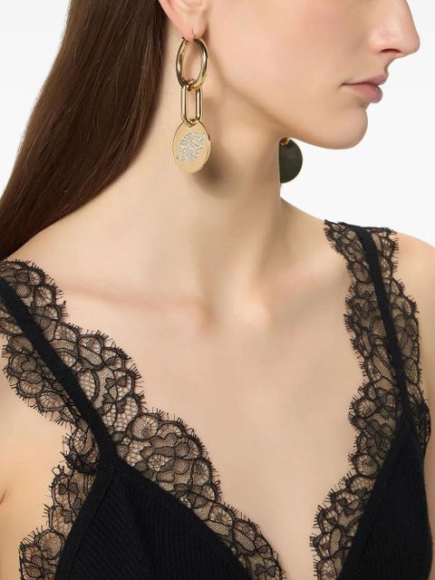 Blumarine logo-crystal earrings - Gold - zdjęcie produktu nr 2