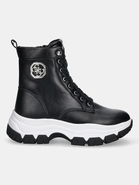 Guess botki BENZON damskie kolor czarny na platformie FLFBNZ ELE12 - zdjęcie produktu nr 2