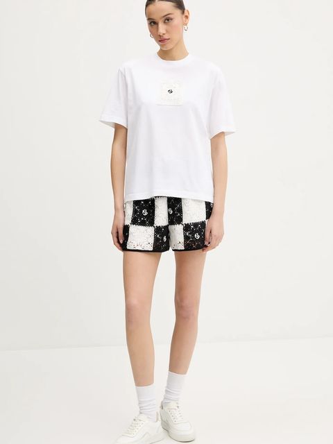 Karl Lagerfeld Jeans t-shirt bawełniany damski kolor biały A2W17096