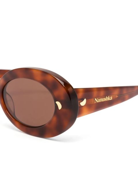 Nanushka Giva tortoiseshell-effect sunglasses - Brown