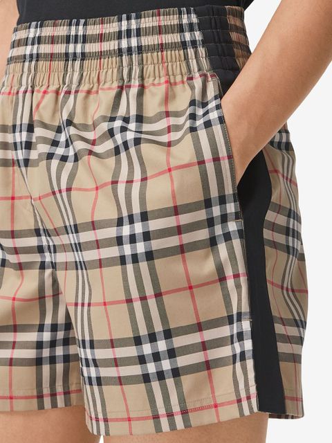 Burberry Vintage Check side-stripe shorts - Neutrals