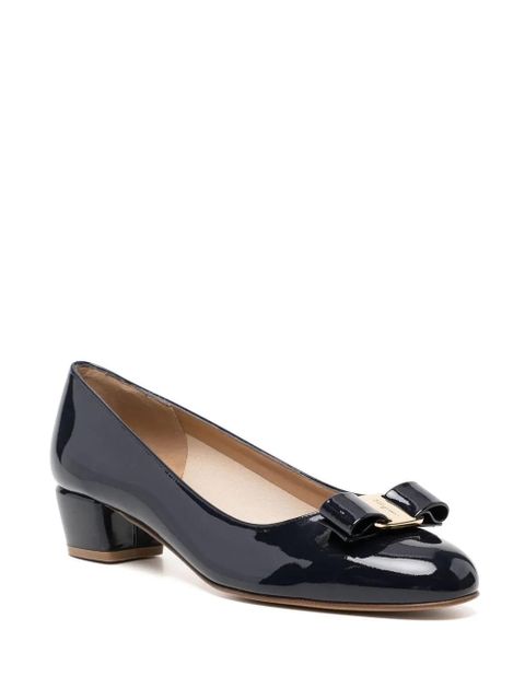 Ferragamo Vara 1 patent pumps - Blue