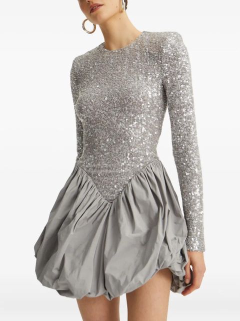 ROTATE BIRGER CHRISTENSEN sequin-embellished bubble mini dress - Grey