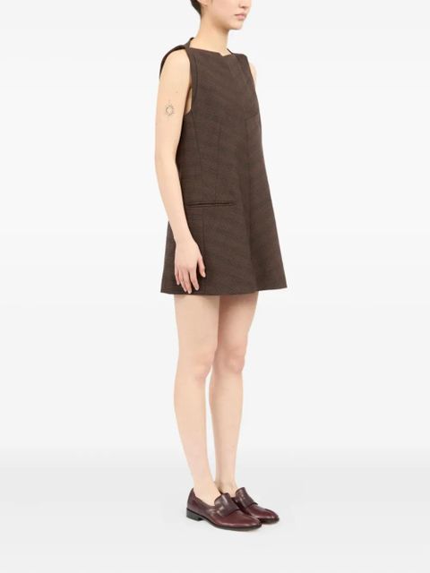 MM6 Maison Margiela striped mini dress - Brown
