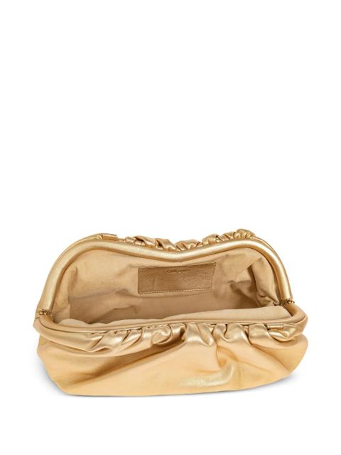Cult Gaia Dulce ruched chain-link shoulder bag - Gold