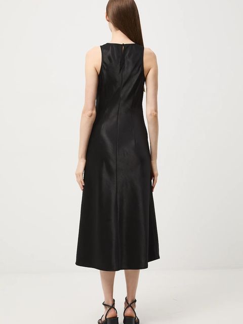 Medicine sukienka damska kolor czarny midi rozkloszowana