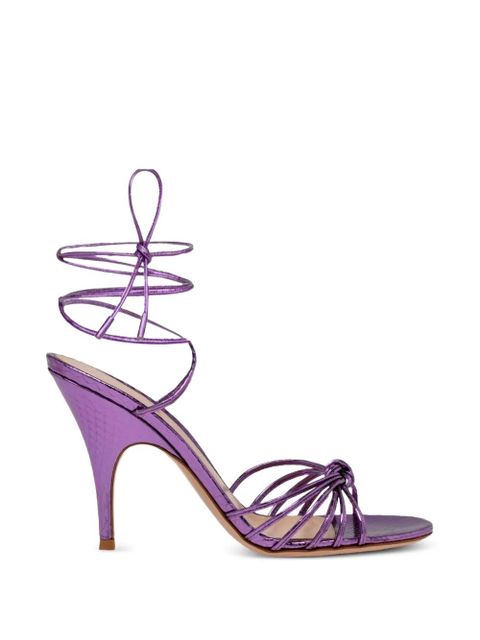 Gianvito Rossi Malé self-tie sandals - Purple - zdjęcie produktu nr 1