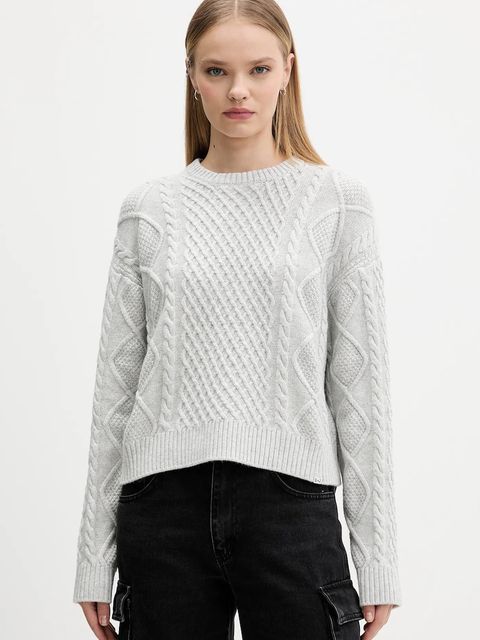 Guess Jeans sweter z dodatkiem wełny damski kolor szary lekki W5BR09 Z0561 - zdjęcie produktu nr 1