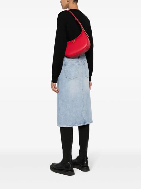 PINKO Love Birds leather shoulder bag - Red - zdjęcie produktu nr 2