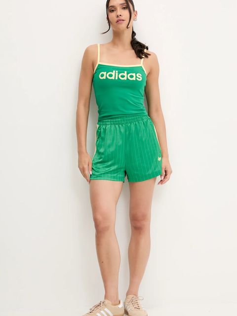 adidas Originals szorty Shorts damskie kolor zielony wzorzyste high waist KD2284 - zdjęcie produktu nr 2