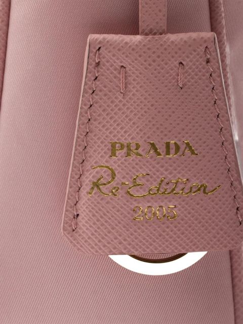 Prada mini Re-Edition 2005 logo-detail tote bag - Pink