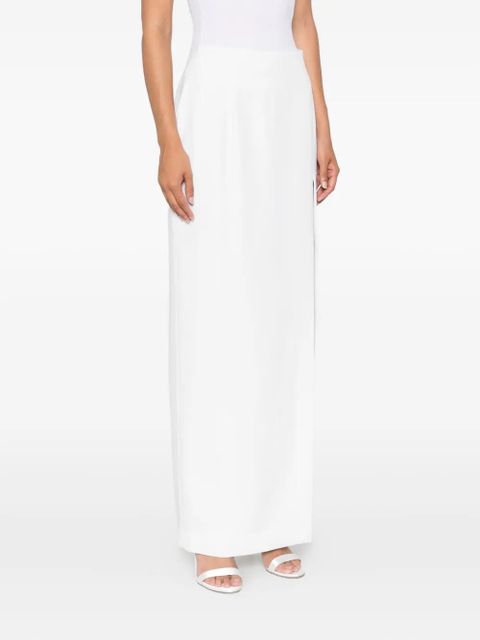 Alessandra Rich split-front midi skirt - White