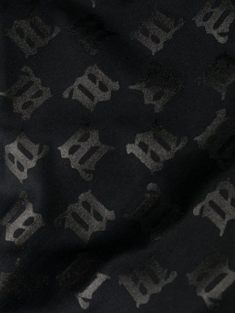 MISBHV monogram-pattern one-piece swimsuit - Black