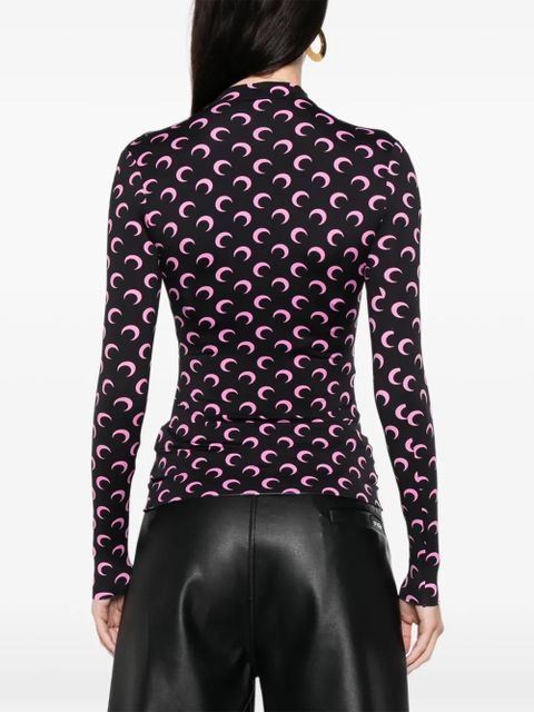 Marine Serre moon print top - Black