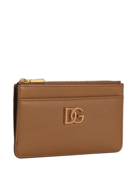 Dolce & Gabbana calfskin card holder with DG logo - Brown