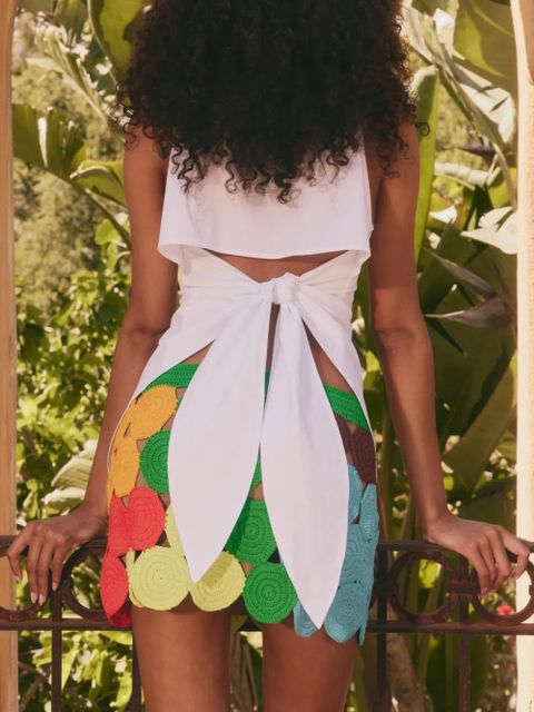 Simon Miller Beep Beep crochet mini skirt - Green