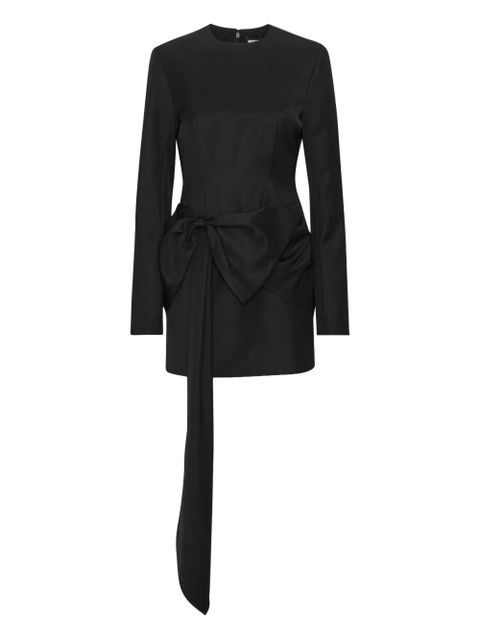 ROTATE BIRGER CHRISTENSEN long-sleeves bow mini dress - Black - zdjęcie produktu nr 1