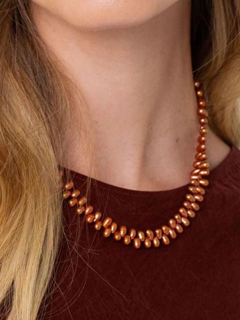 Jennifer Behr Penelope pearl-drop necklace - Brown - zdjęcie produktu nr 2